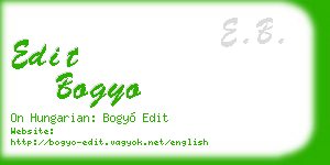edit bogyo business card